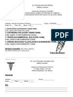 Formato de Receta Medica Word