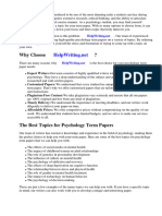 Best Topics For Psychology Term Paper