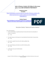 Test Bank For Essentials of Business Statistics 5Th Edition by Bowerman Connell Murphree Orris Isbn 0078020530 9780078020537 Full Chapter PDF