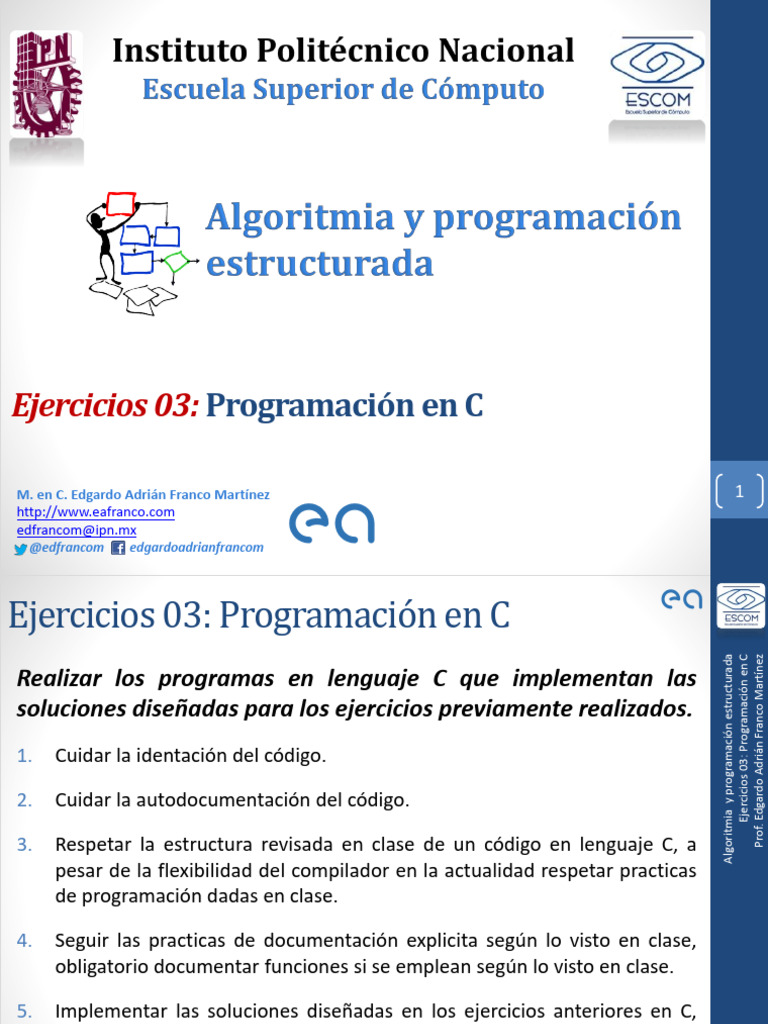 Ejercicios 03 Descargar Gratis Pdf Programación De Computadoras