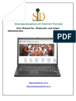 Standardisation of District Portals: User Manual For Moderator and Super Administrator