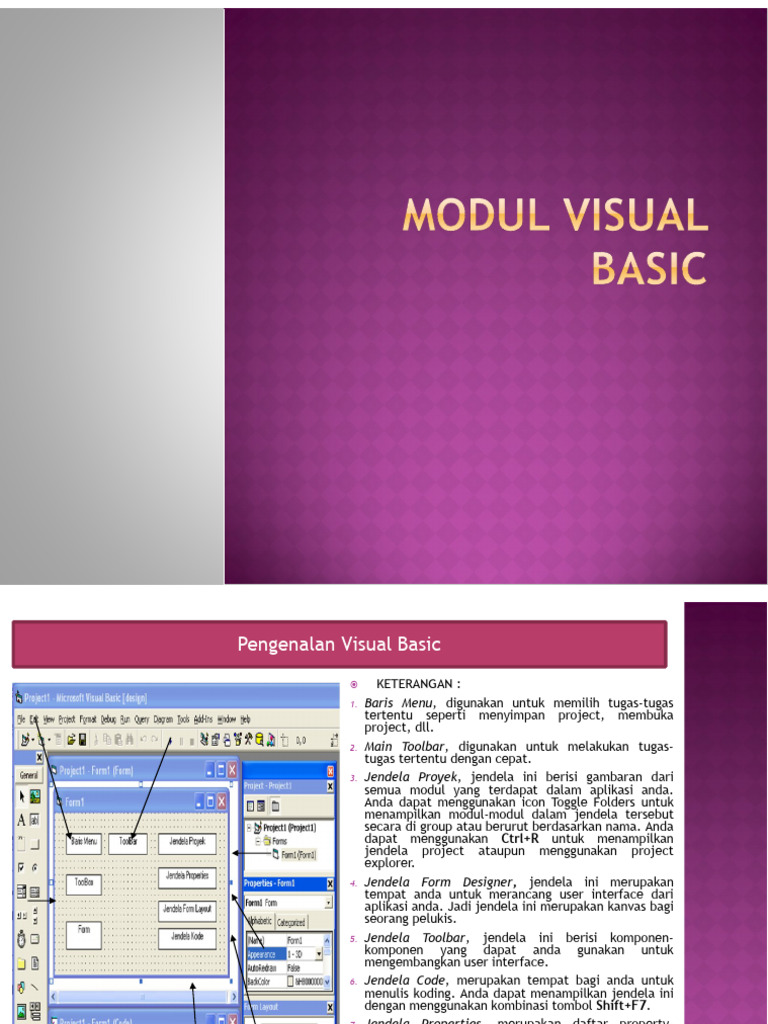 Modul Visual Basic Teknik Sipil | PDF | Metode & Bahan Ajar