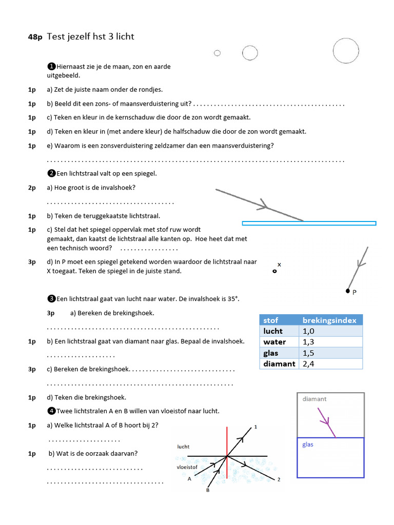 Test Jezelf Klas 3 HST 3 Licht | PDF