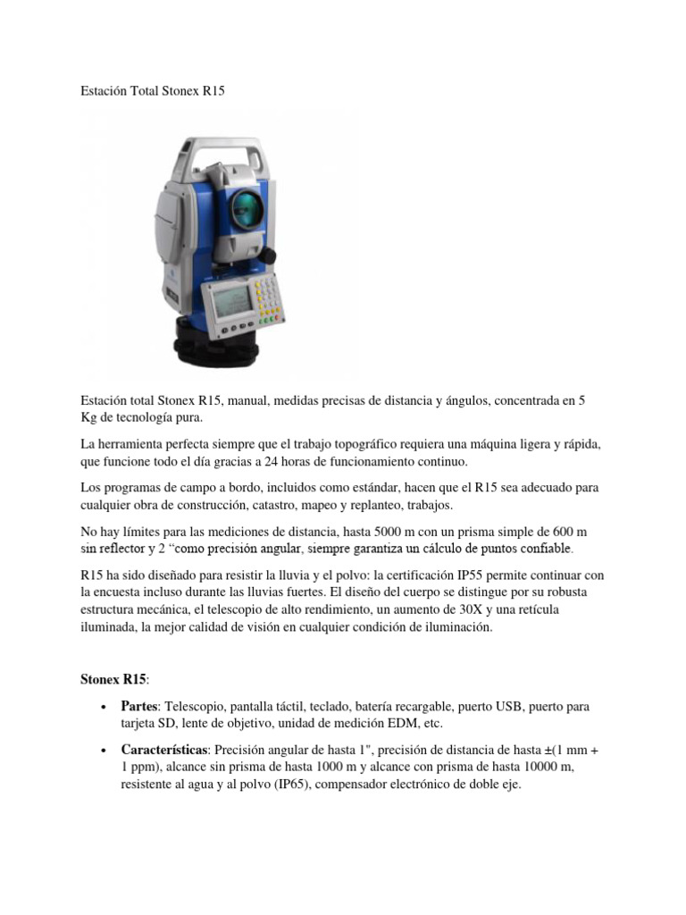 Stonex y Nikon | PDF | Agrimensura | Medición
