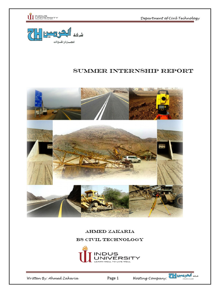 Summer Internship at Al-Haramain Company | PDF | Road | Surveying