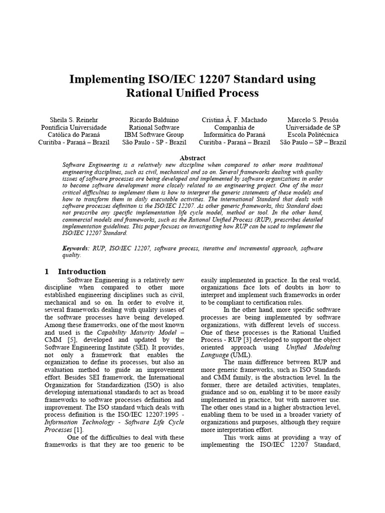 Implementing_ISO_IEC_12207_Standard_usin | PDF | Software Development ...