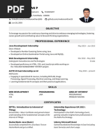 Resume Template For Freshers