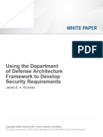 White Paper: Using The Department of Defense Architecture Framework To Develop Security Requirements