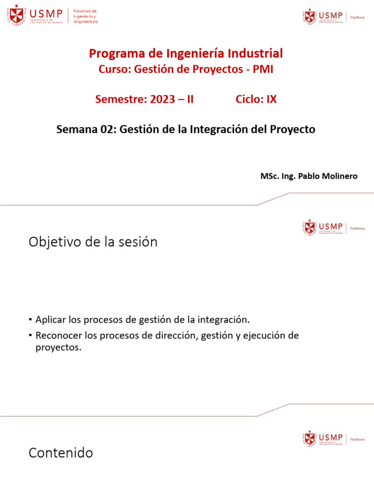 SEMANA 2 Gestión de La Integración Del Proyecto | PDF | Presupuesto ...