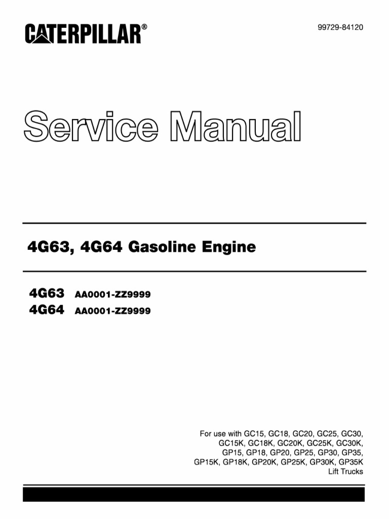 CAT 4G63. 4G64 ENGINE SERVICE Manual | PDF