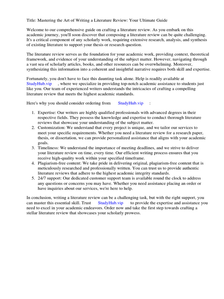 How To Write A Literature Review Csu PDF Abstract (Summary) Apa Style