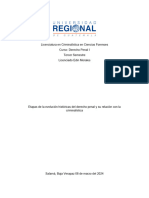 Etapas de Evolución Historica Del Derecho Penal y Su Relación Con La Criminalistica