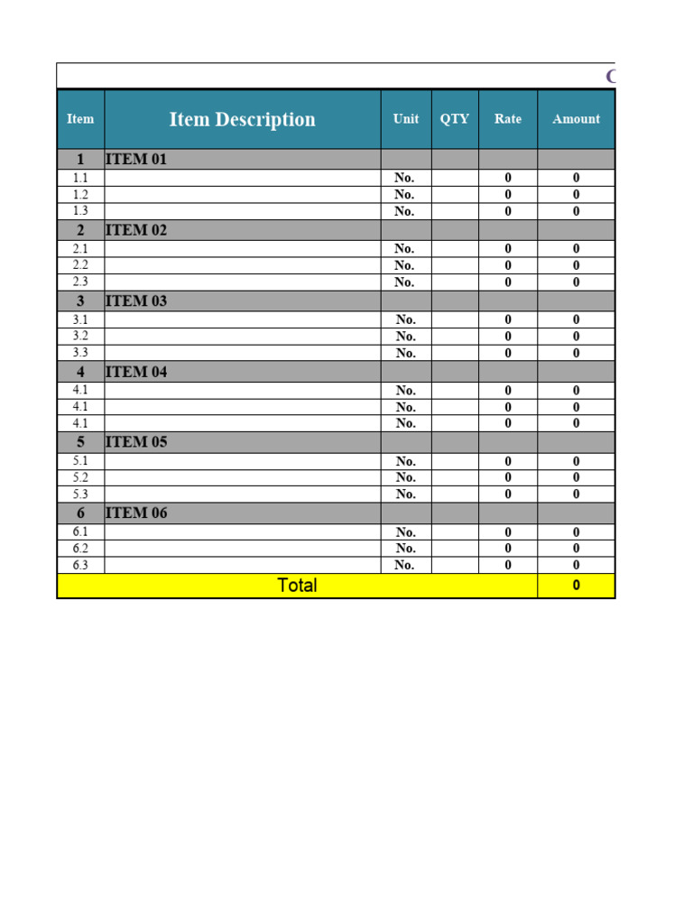 Cost Breakdown PDF Cost Prices