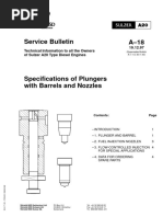 Service Bulletin A-18: 19.12.97 Technical Information To All The Owners of Sulzer A20 Type Diesel Engines