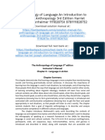 Anthropology of Language An Introduction To Linguistic Anthropology 3Rd Edition Harriet Joseph Ottenheimer Solutions Manual Full Chapter PDF