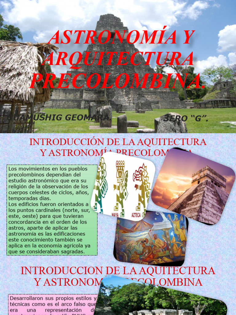 Arquitectura y Astronomia Precolombina 3ero G Descargar gratis PDF