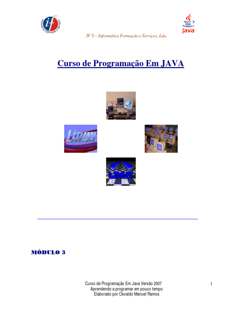 Manual de Java Modulo3 (Prof. Osvaldo Ramos) | PDF | Tempo | Informação