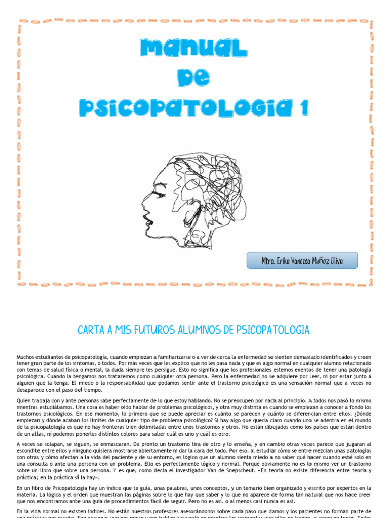 Introducción a la Psicopatología | PDF | Manual Diagnóstico y ...