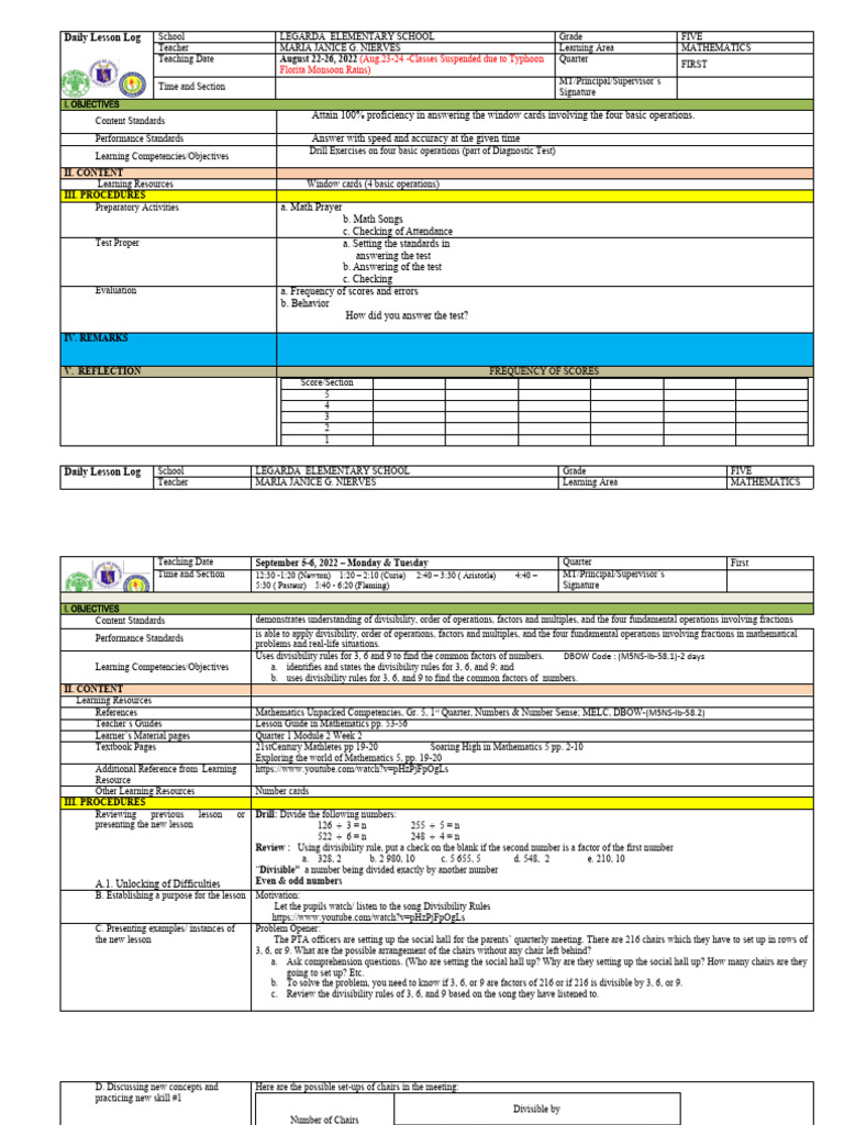 Divisibility Rules for Grade 5 Math | PDF | Learning | Mathematics