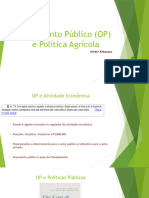 Orçamento Público (OP) e Política Agrícola