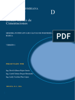 Memoria de Calculo Tarea Cimentaciones Metodo Rigido y Interaccion Suelo Estructura