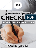 Quant Checklist 153 PDF 2022 by Aashish Arora