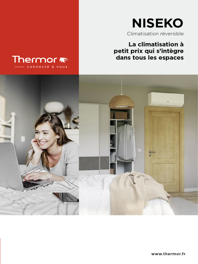 Climatiseur Réversible Mono-split Nagano Thermor - 12000 BTU, Classe A++, Blanc, Neuf