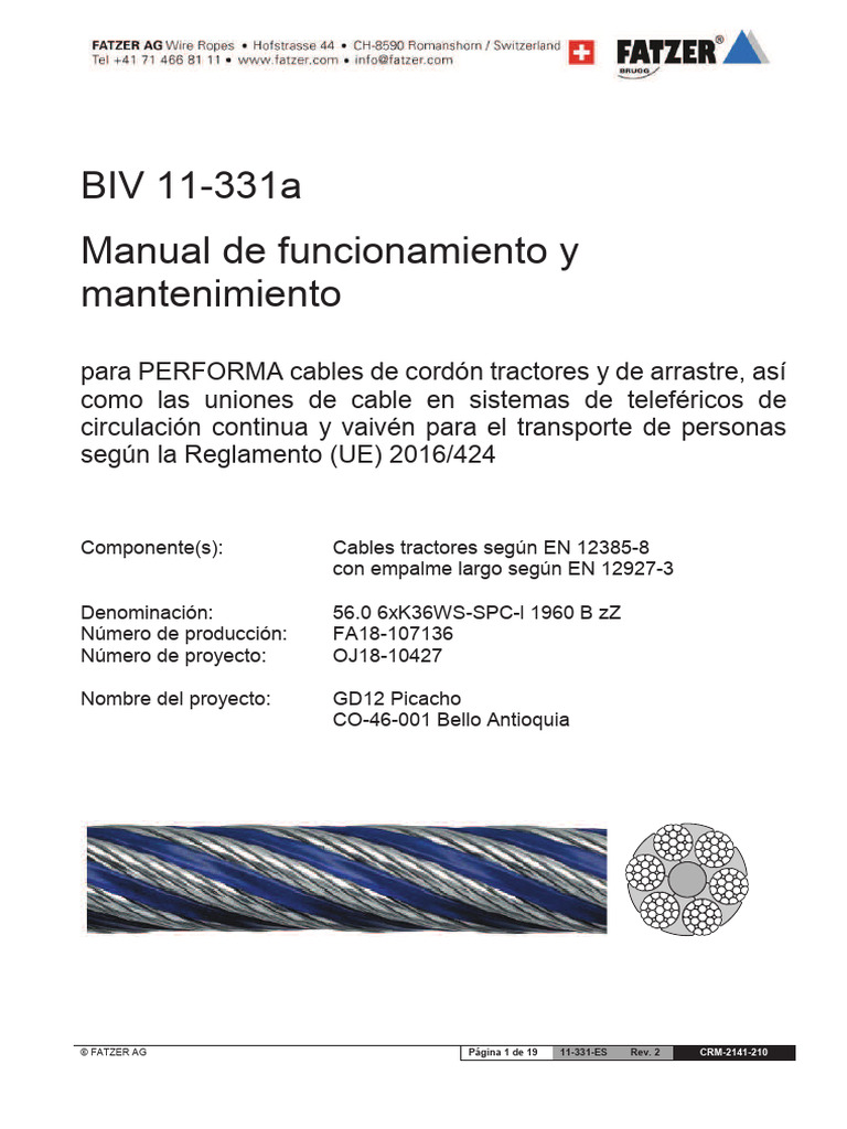 Inspeccion Cables Fatzer | PDF | Business | Computers
