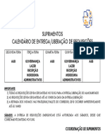 Calendario Entrega Requisições