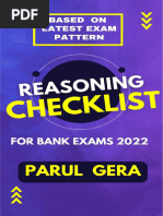 Reasoning Checklist 98 PDF 2022 by Parul Gera