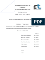 RELATORIO Sobre A Qualidade Da Agua Coletada em Limeira