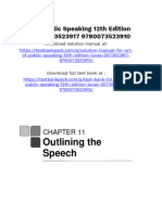 Art of Public Speaking 12Th Edition Stephen Lucas Solutions Manual Full Chapter PDF