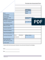 Pre-Interview Assessment Form
