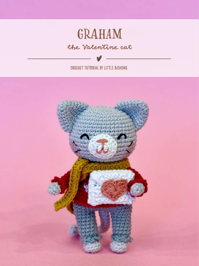 Graham Valentine Cat Free Amigurumi Pattern | PDF | Crochet | Embroidery