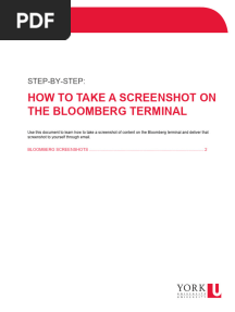 How To Take A Screenshot On The Bloomberg Terminal