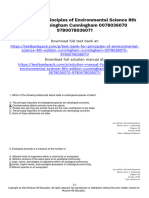 Principles of Environmental Science 8Th Edition Cunningham Test Bank Full Chapter PDF