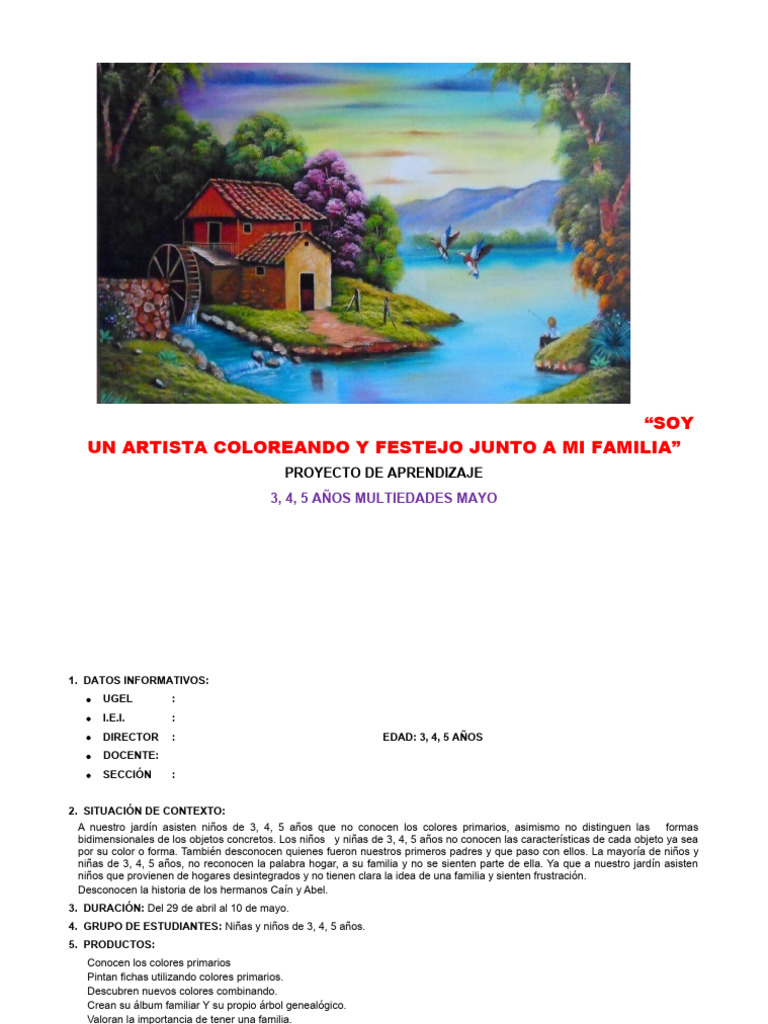 Aprendizaje de Colores y Familia Infantil | PDF | Color | Aprendizaje