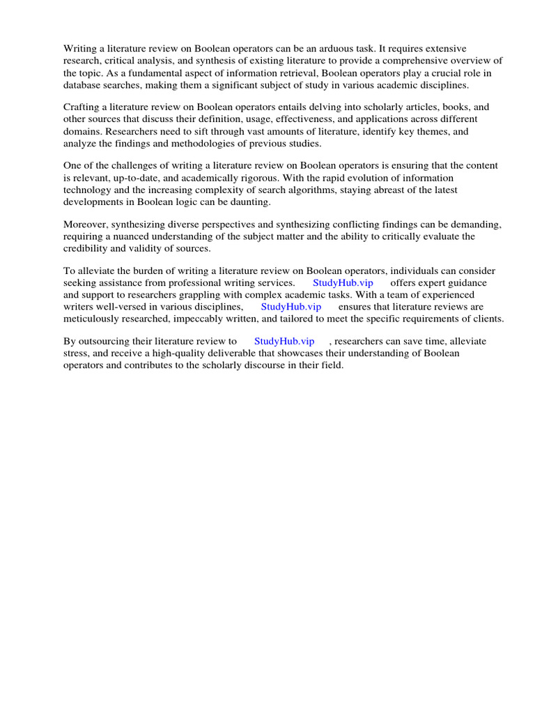 Boolean operators literature review pdf pub med systematic review
