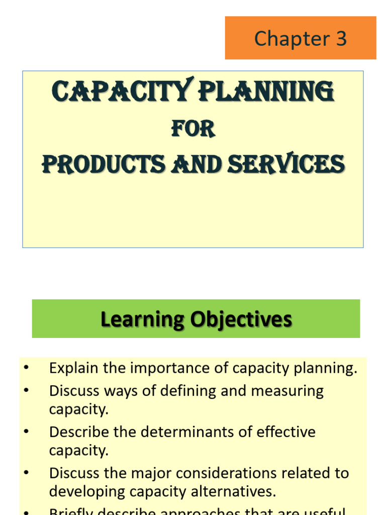 Capacity Planning for Profit Optimization | PDF | Business Economics ...