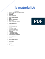 Lista de Material LA