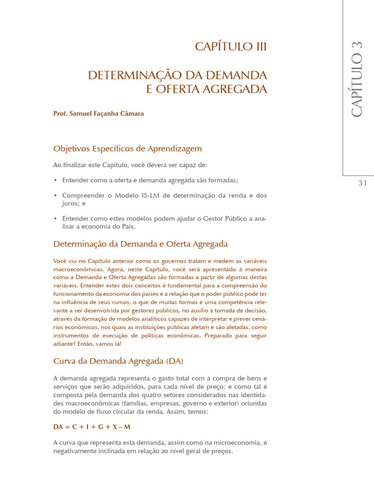 Demanda e Oferta Agregada na Economia | PDF | Economia | Moeda