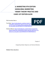 Global Marketing Contemporary Theory Practice and Cases 1St Edition Alon Test Bank Full Chapter PDF