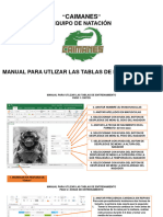 Manual para Tablas de Entrenamiento