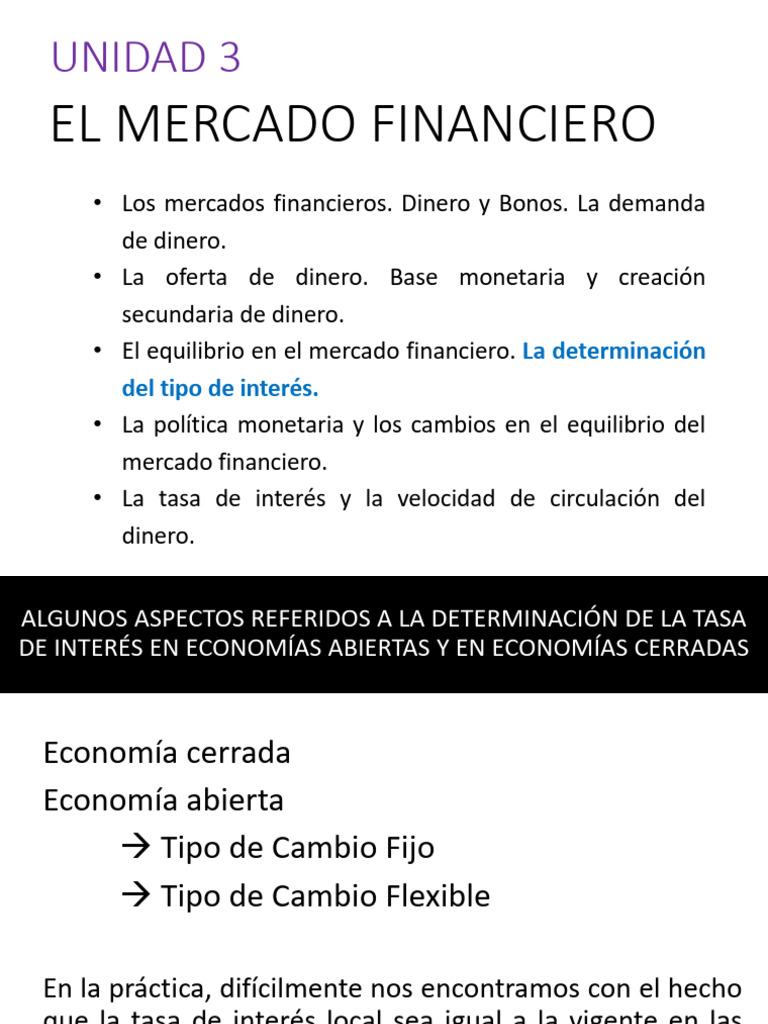 Presentación - Tasa de Interés | PDF | Dinero | La política monetaria