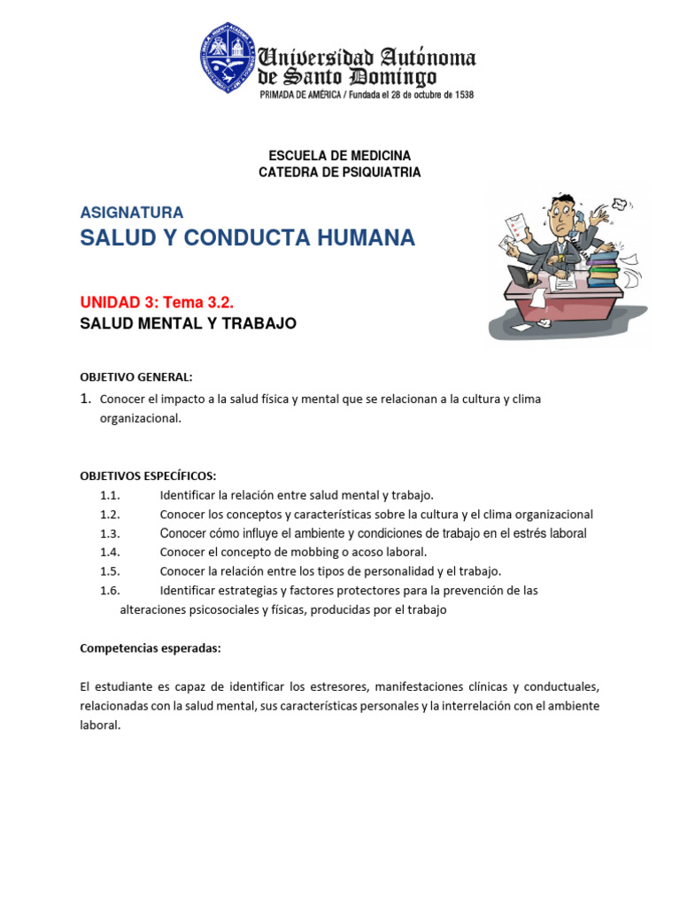 Salud Mental y Estrés Laboral | PDF | Estrés (biología) | Desempleo