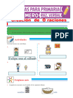 Creación de Oraciones para Primero de Primaria