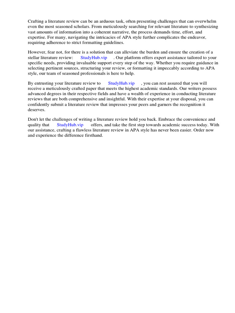 Sample Literature Review Paper Apa Style | PDF | Apa Style | Computer ...