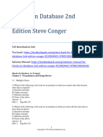 Hands On Database 2Nd Edition Steve Conger Test Bank Full Chapter PDF