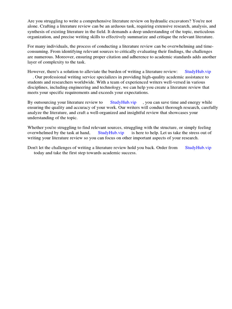 Literature Review of Hydraulic Excavator PDF Pump