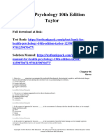 Health Psychology 10Th Edition Taylor Test Bank Full Chapter PDF